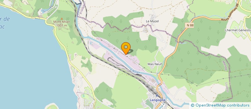 localisation de l'entreprise CARBURANTS ET COMBUSTI J L GARREL à LANGOGNE