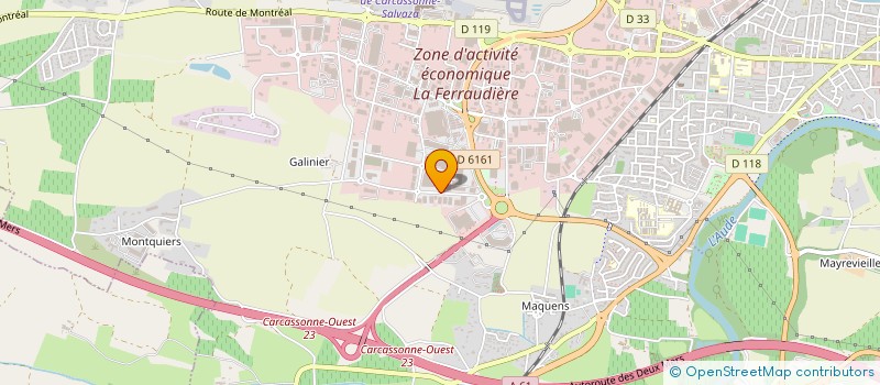 localisation de l'entreprise CARCASALONS à CARCASSONNE