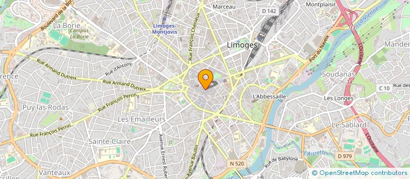 localisation de l'entreprise CARCASSE PIERCING à LIMOGES
