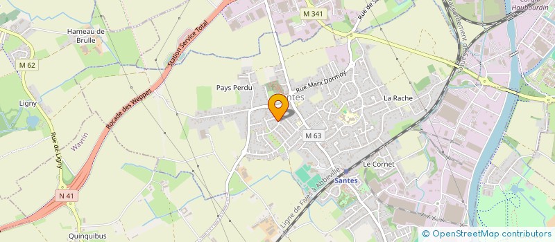 localisation de l'entreprise CARCLEM  SANTES