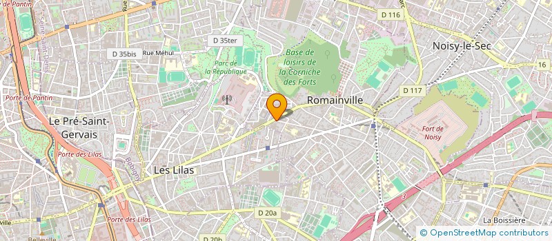 localisation de l'entreprise CARDAMINE à ROMAINVILLE
