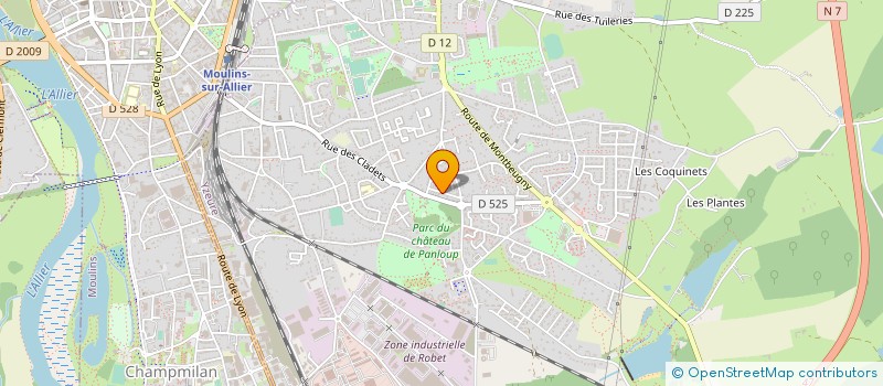 localisation de l'entreprise CARDEL FRAIS à YZEURE