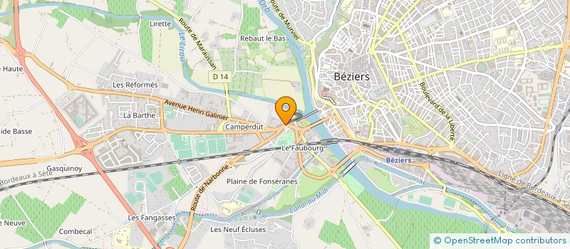localisation de l'entreprise CARDINAL à BEZIERS
