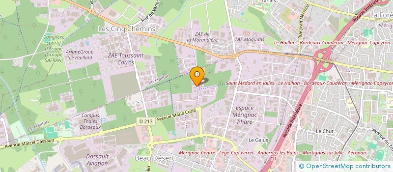 localisation de l'entreprise CARDINAL  MERIGNAC