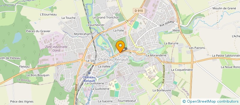 localisation de l'entreprise CARDIO CLUB DE CHATEAU RENAULT  CHATEAU-RENAULT