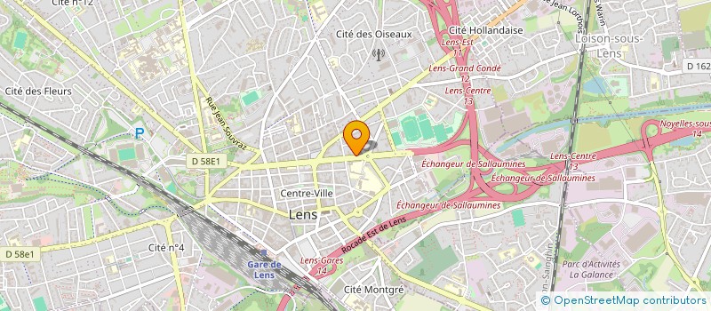 localisation de l'entreprise CARDIO LENS  LENS