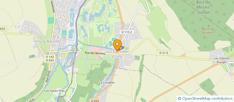 localisation de l'entreprise CARDIOLOGIE DROUAISE à LA CHAUSSEE-D'IVRY