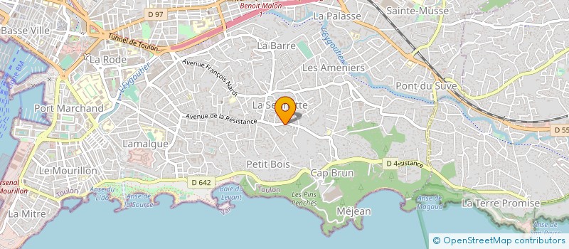 localisation de l'entreprise CAREDO ART FLORAL à TOULON