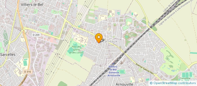 localisation de l'entreprise CAREL  VILLIERS-LE-BEL