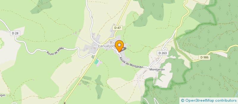 localisation de l'entreprise CAREL ET FILS  LANUEJOLS