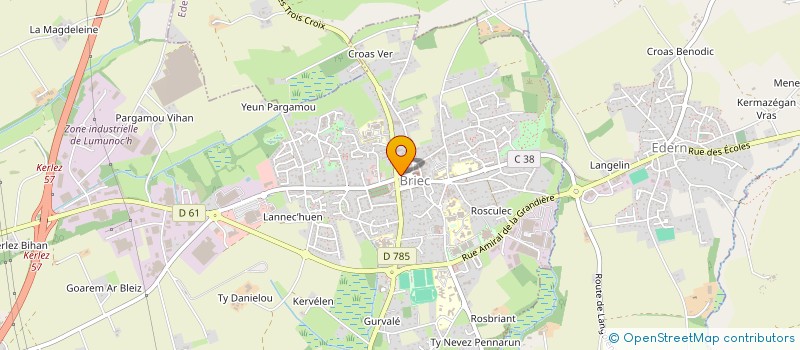 localisation de l'entreprise CARENECOLO à BRIEC