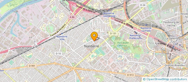localisation de l'entreprise CARENIA à NANTERRE