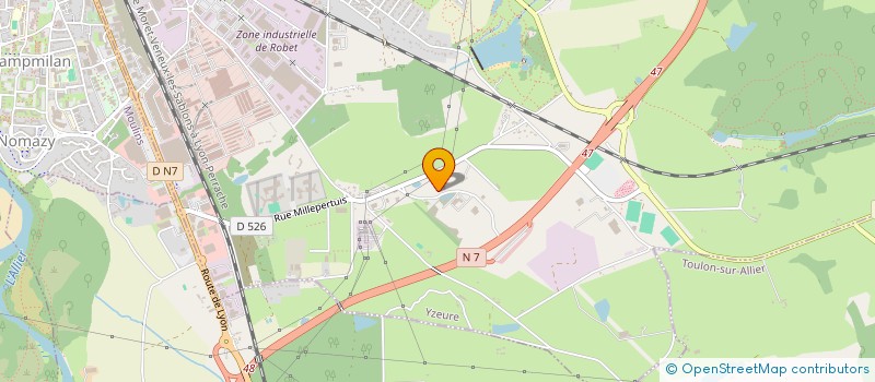 localisation de l'entreprise CAREOSS MOULINS  YZEURE