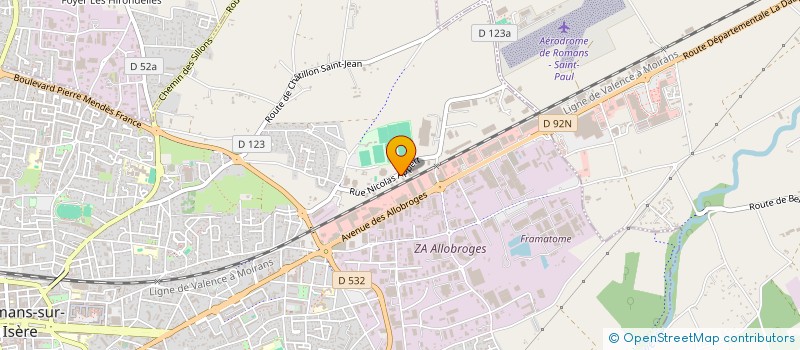 localisation de l'entreprise CAREOSS ROMANS  ROMANS-SUR-ISERE