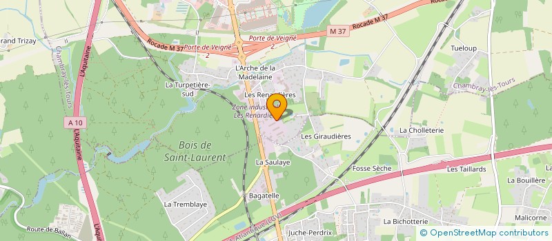 localisation de l'entreprise CAREX  CHAMBRAY-LES-TOURS