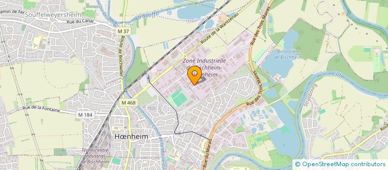 localisation de l'entreprise CARFAR ALSACE à BISCHHEIM