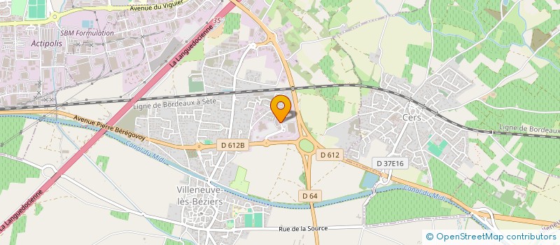 localisation de l'entreprise CARGO à VILLENEUVE-LES-BEZIERS
