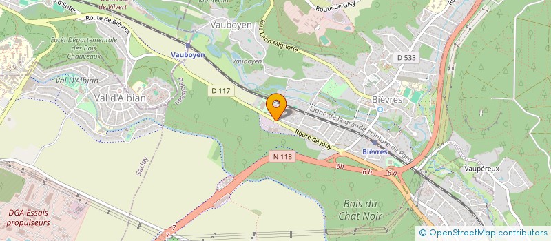 localisation de l'entreprise CARGO DE NUIT à BIEVRES