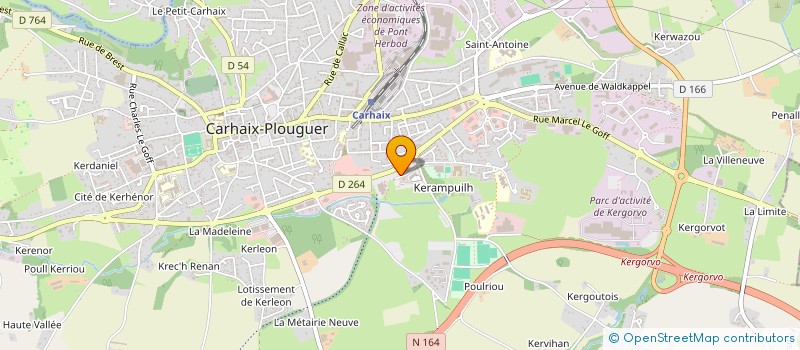 localisation de l'entreprise CARH'ELEC à CARHAIX-PLOUGUER