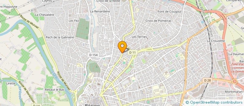 localisation de l'entreprise CARI à BEZIERS