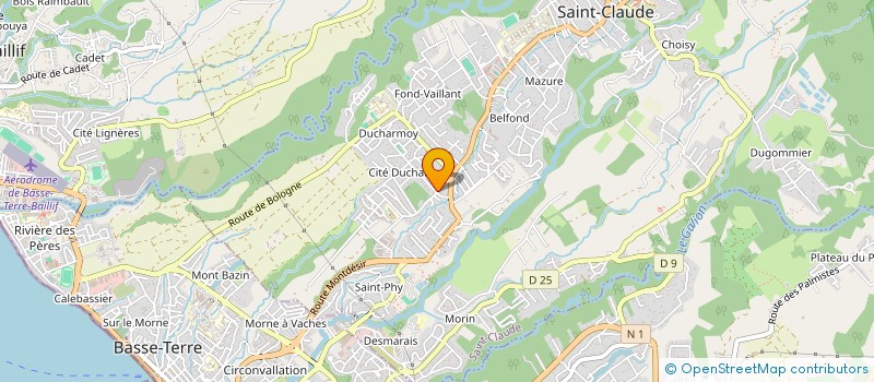 localisation de l'entreprise CARIB AMBULANCE à SAINT-CLAUDE