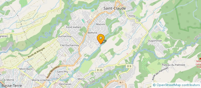 localisation de l'entreprise CARIB MULTISERVICES à SAINT-CLAUDE