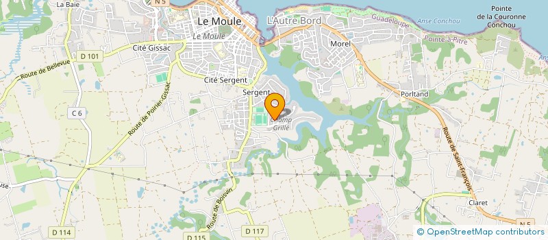 localisation de l'entreprise CARIBEENNE CONCEPT FINANCEMENT à LE MOULE