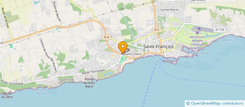 localisation de l'entreprise CARIBEENNE PROFESSION CINEMA  AUDIOVIS  SAINT-FRANCOIS