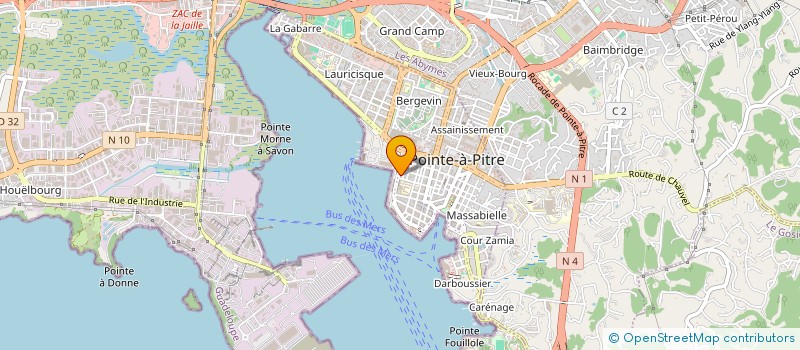 localisation de l'entreprise CARIBEX ANTILLES GUYANE à POINTE-A-PITRE