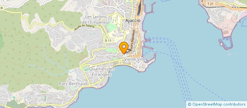 localisation de l'entreprise CARINA à AJACCIO