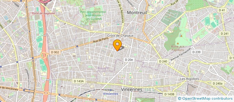 localisation de l'entreprise CARINA à MONTREUIL