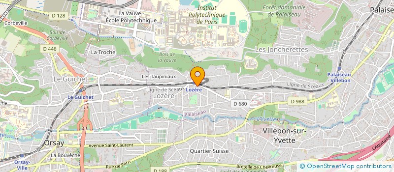 localisation de l'entreprise CARINE COIFFURE à PALAISEAU
