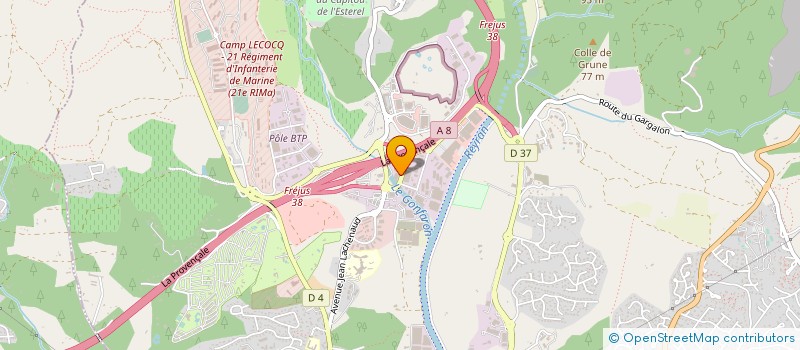 localisation de l'entreprise CARINVEST à FREJUS