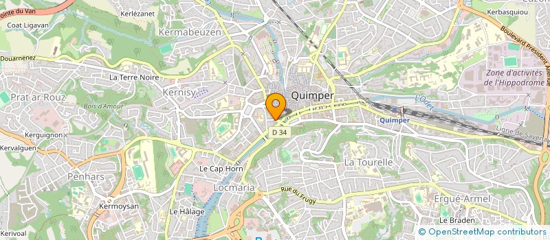 localisation de l'entreprise CARIOU TRANSMISSION à QUIMPER