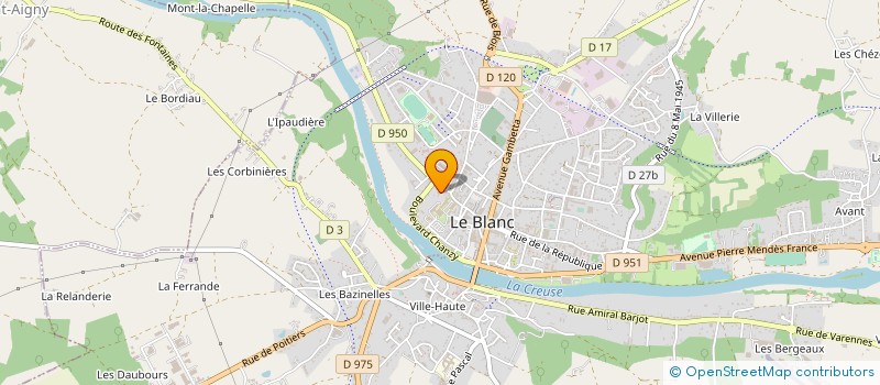 localisation de l'entreprise CARIS'CLUB à LE BLANC