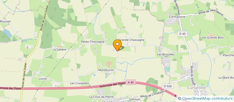 localisation de l'entreprise CARJOT à CONFRANCON