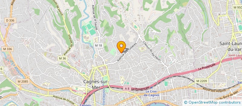 localisation de l'entreprise CARLA IMMOBILIER à CAGNES-SUR-MER