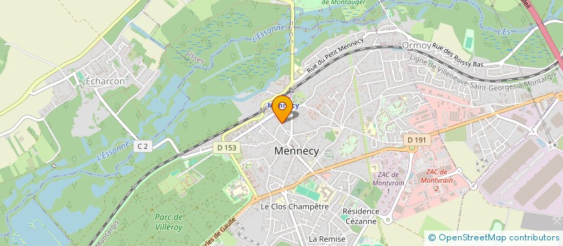 localisation de l'entreprise CARLIER CHAUFFAGE à MENNECY