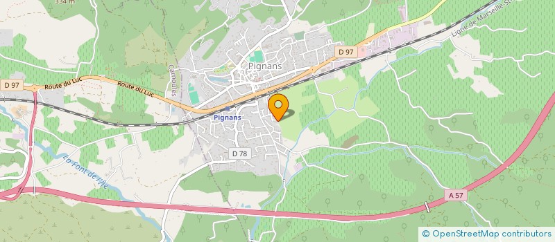 localisation de l'entreprise CARLINI MENUISERIE à PIGNANS