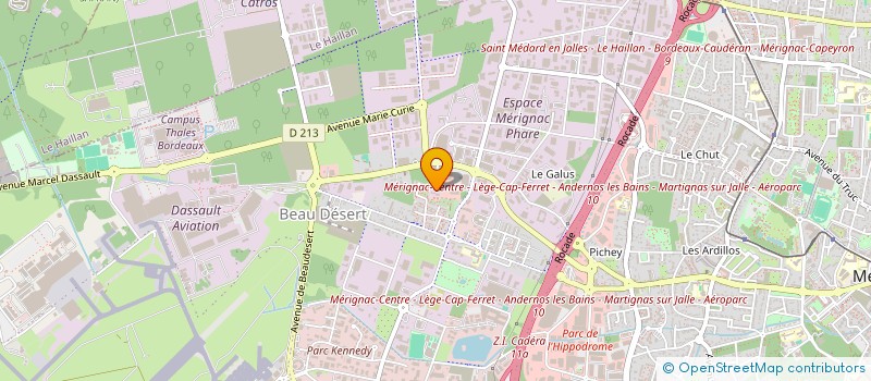 localisation de l'entreprise CARLO  MERIGNAC