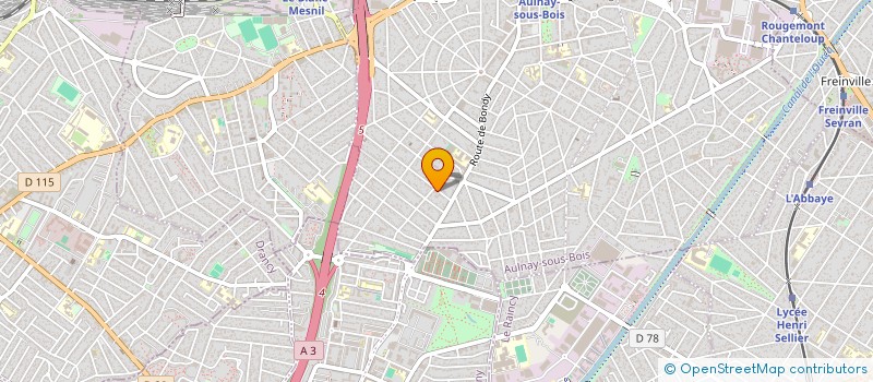 localisation de l'entreprise CARLOS-BAT.  AULNAY-SOUS-BOIS