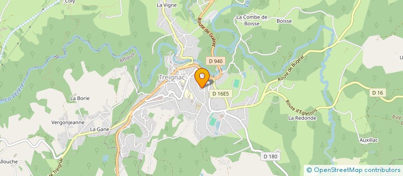 localisation de l'entreprise CARLOTTA  TREIGNAC