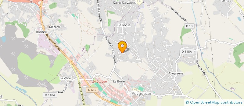 localisation de l'entreprise CARMAUX 68  PUYGOUZON