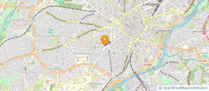 localisation de l'entreprise CARMES-DUTREIX à LIMOGES