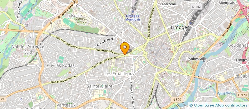 localisation de l'entreprise CARMES RESTAURATION à LIMOGES