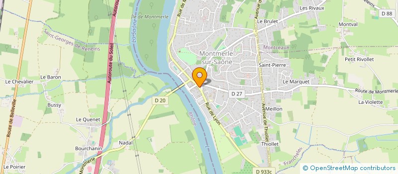 localisation de l'entreprise CARNAVALE à MONTMERLE-SUR-SAONE