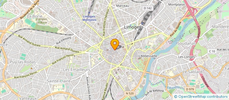 localisation de l'entreprise CARNET D'OXYGENE à LIMOGES