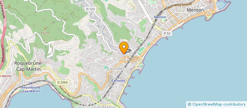 localisation de l'entreprise CARNOLES AUTO à ROQUEBRUNE-CAP-MARTIN