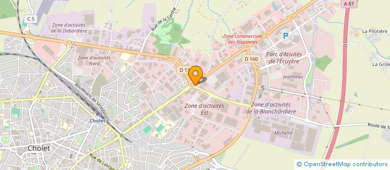 localisation de l'entreprise CARO DESIGN à CHOLET