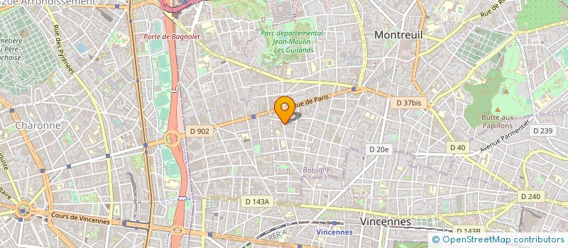 localisation de l'entreprise CARO91 à MONTREUIL